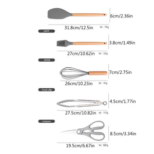 kit de utensilios de cocina 19pzs